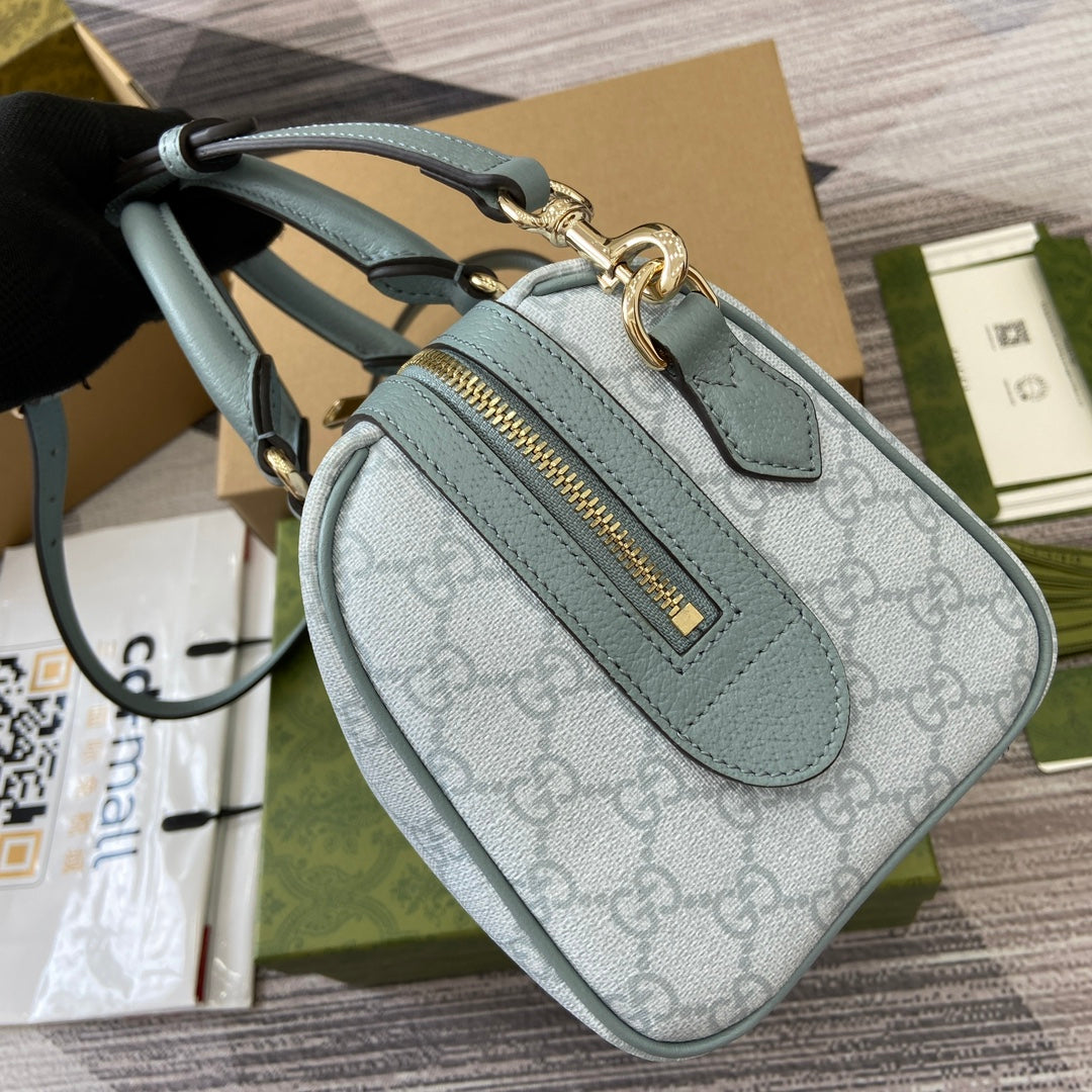 supreme grey blue crossbody bag with bill of lading shoulder bag 772061