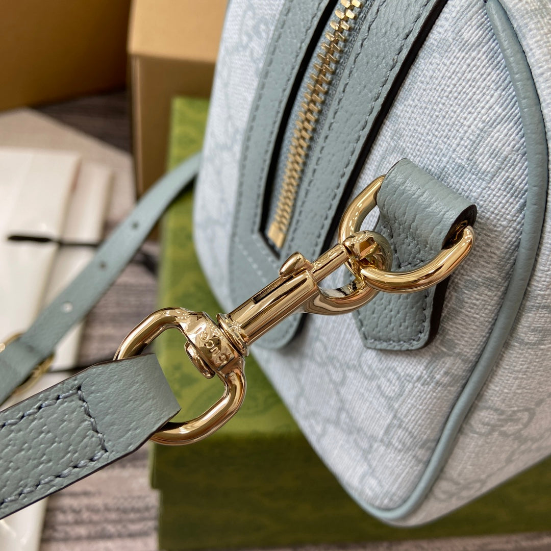 supreme grey blue crossbody bag with bill of lading shoulder bag 772061