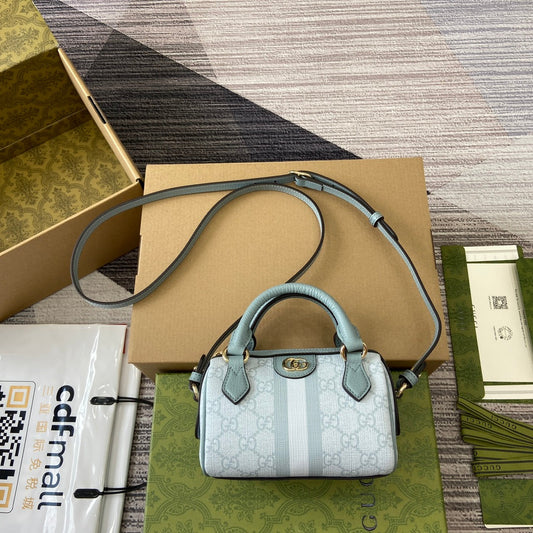 ophidia 16cm grey blue crossbody handbag bag 781490