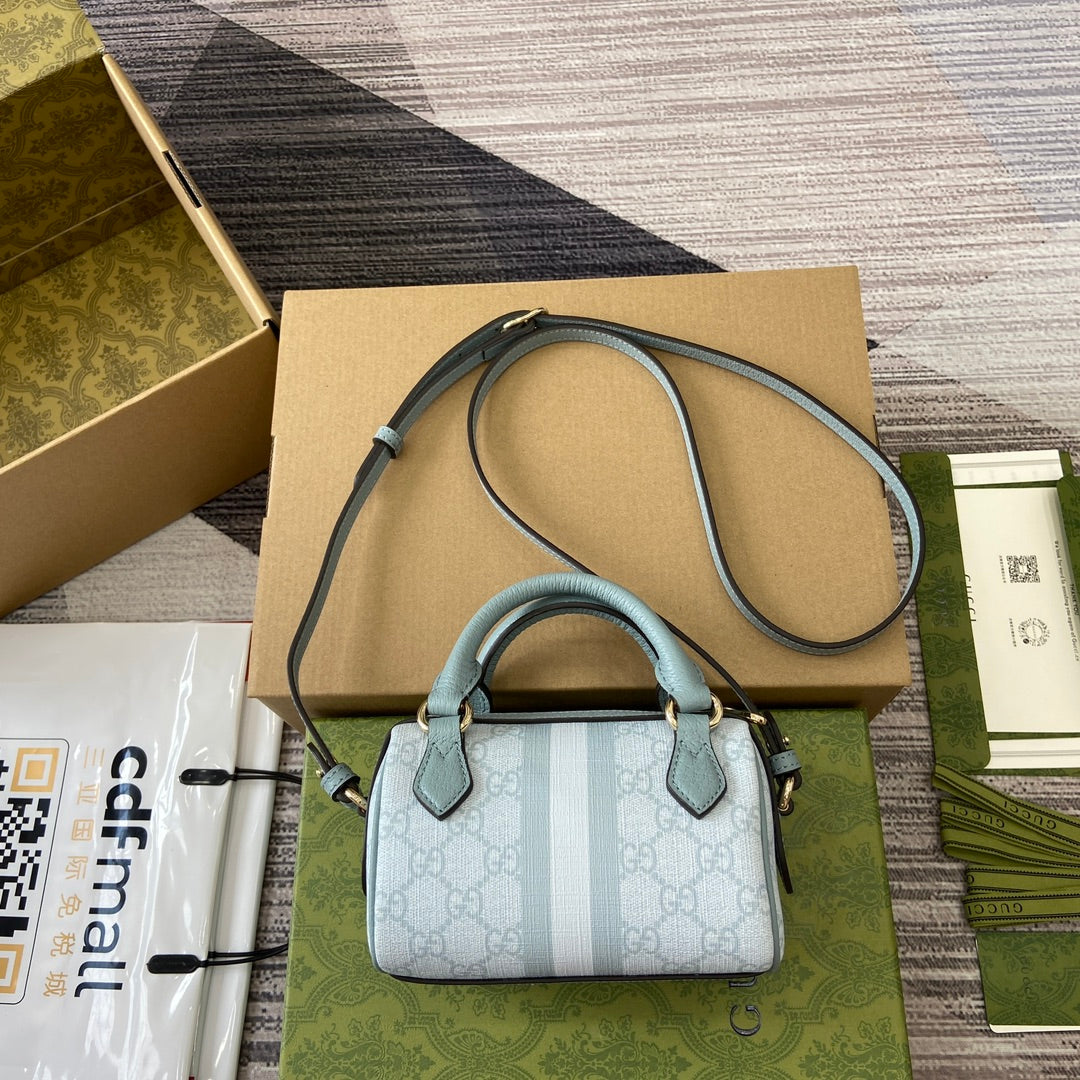 ophidia 16cm grey blue crossbody handbag bag 781490