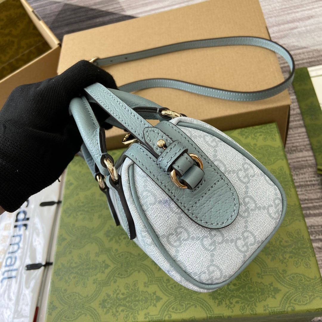 ophidia 16cm grey blue crossbody handbag bag 781490