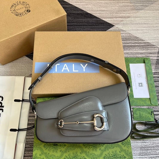 horsebit 1955 series small grey underarm shoulder backpack