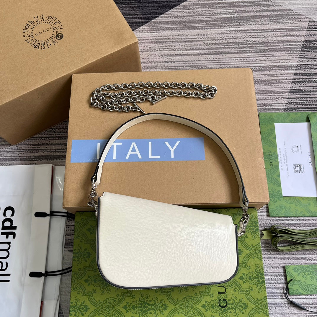 white horsebit 1955 series underarm shoulder backpack 774209