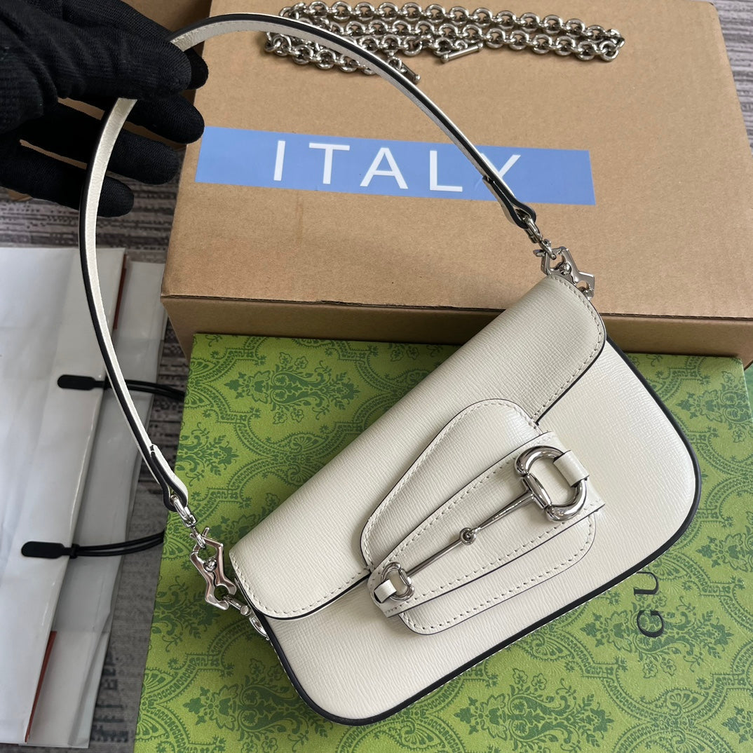 white horsebit 1955 series underarm shoulder backpack 774209