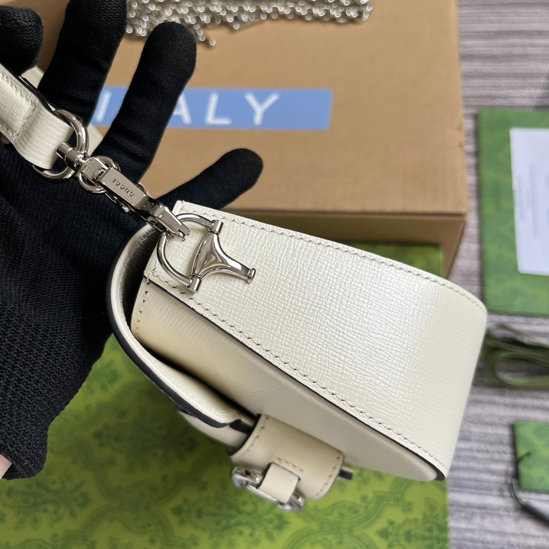 white horsebit 1955 series underarm shoulder backpack 774209