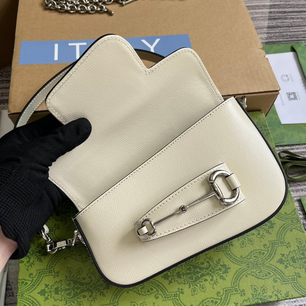 white horsebit 1955 series underarm shoulder backpack 774209