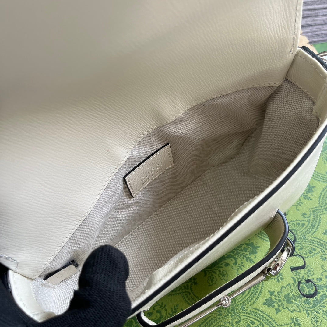 white horsebit 1955 series underarm shoulder backpack 774209