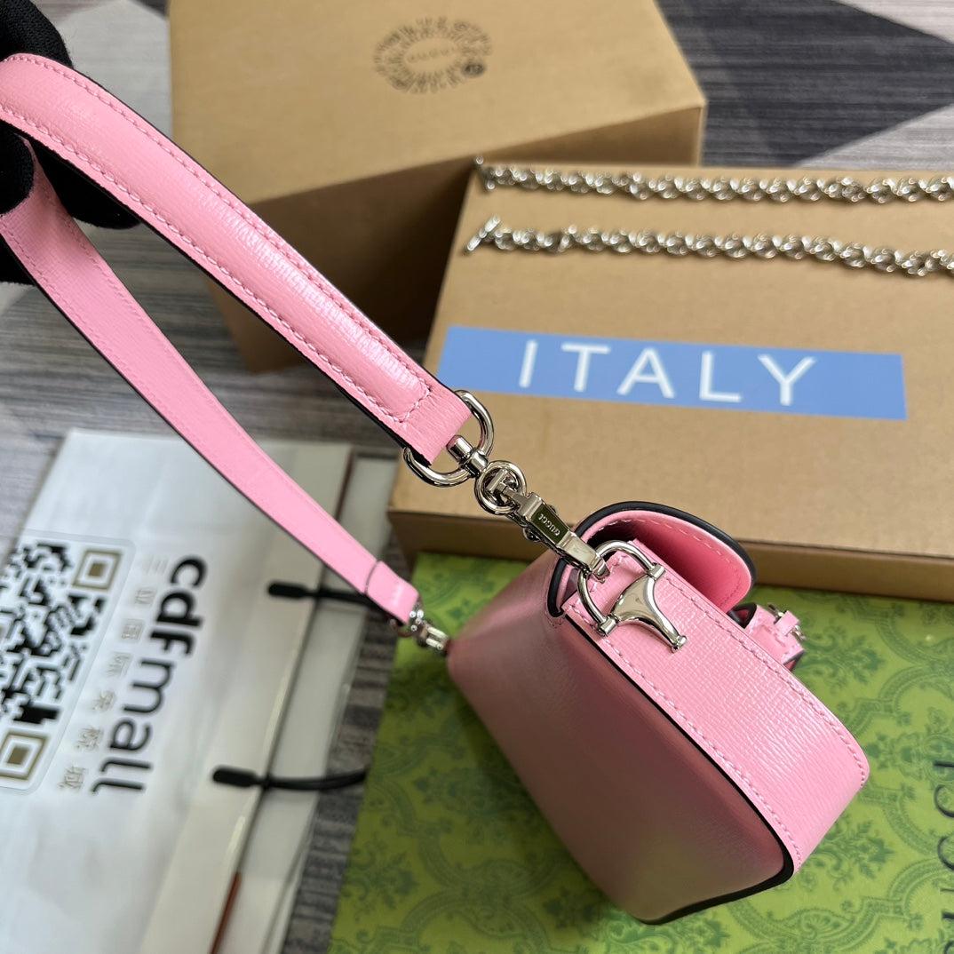 horsebit 1955 pink crossarm bill of lading shoulder bag 774209