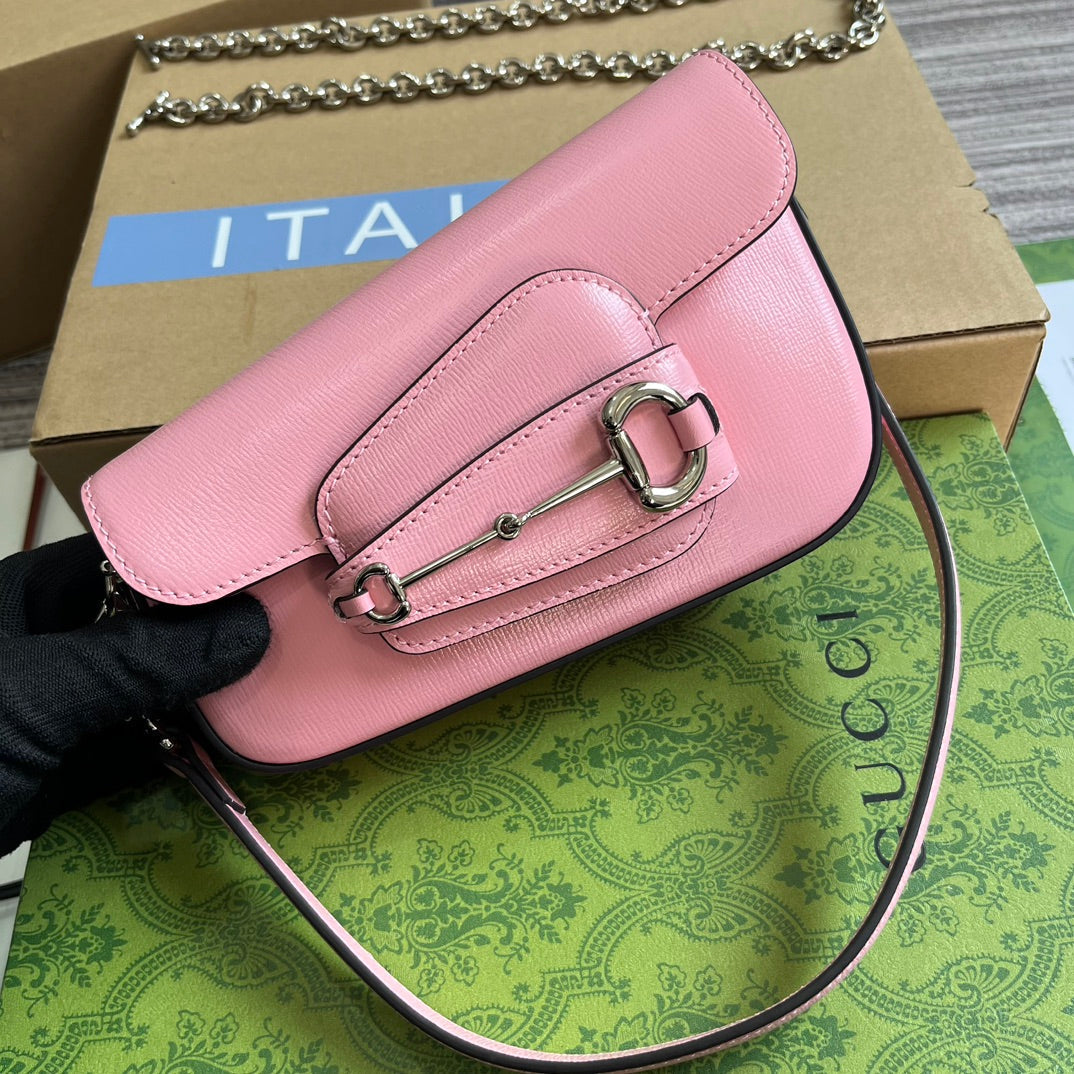 horsebit 1955 pink crossarm bill of lading shoulder bag 774209