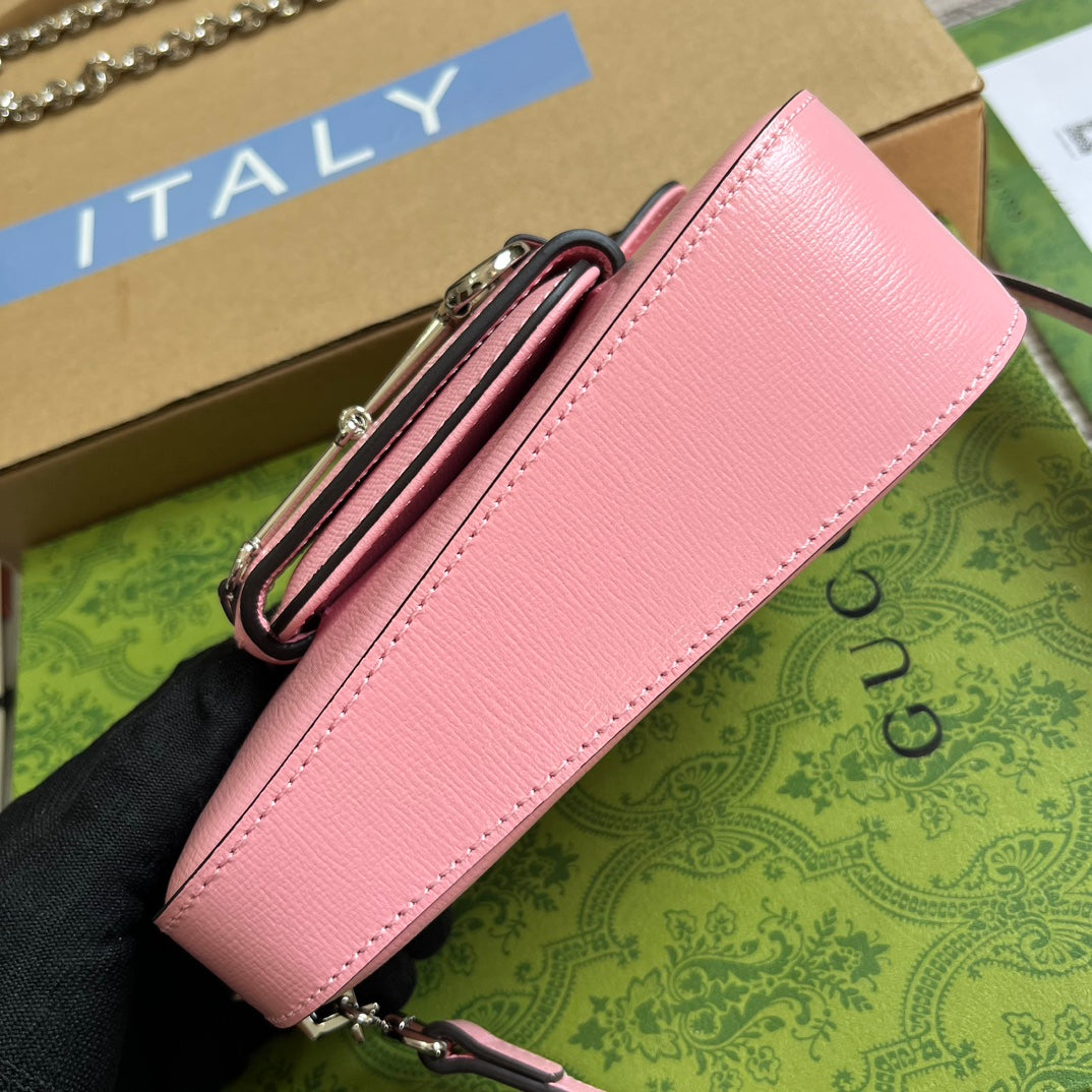 horsebit 1955 pink crossarm bill of lading shoulder bag 774209