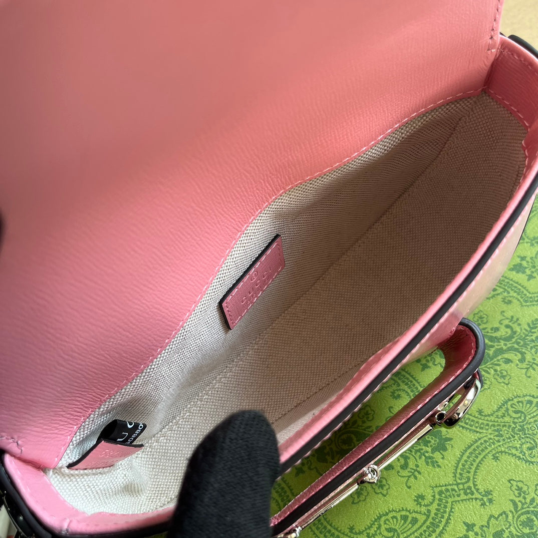 horsebit 1955 pink crossarm bill of lading shoulder bag 774209