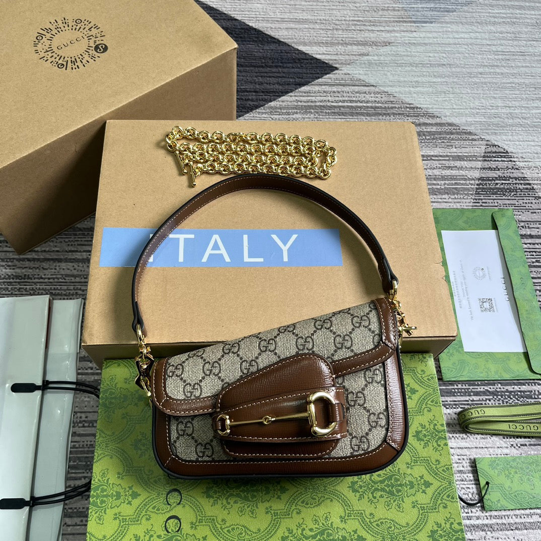 horsebit handheld underarm saddle mini shoulder backpack 774209