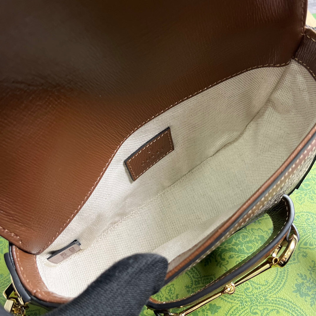 horsebit handheld underarm saddle mini shoulder backpack 774209