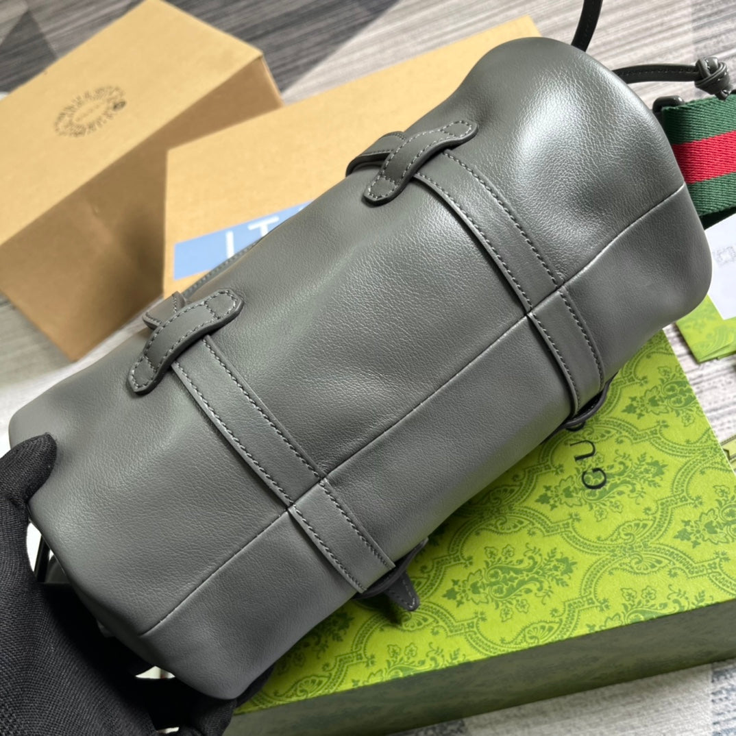 28cm gray underarm bucket hand held crossbody single shoulder handbag 725701