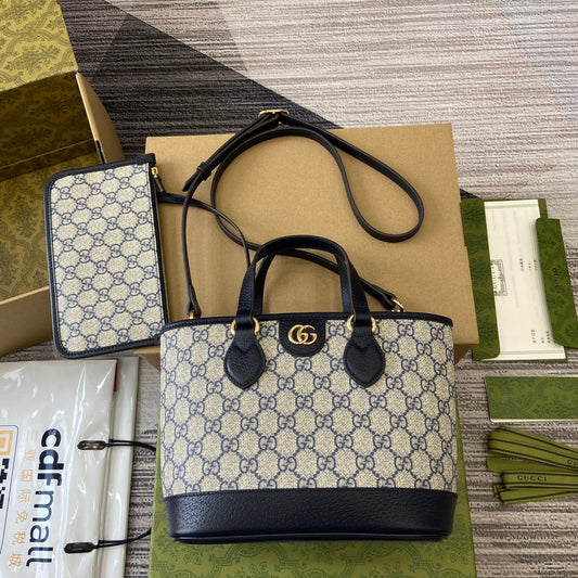 ophidia series 22cm blue handheld shoulder tote bag 811716