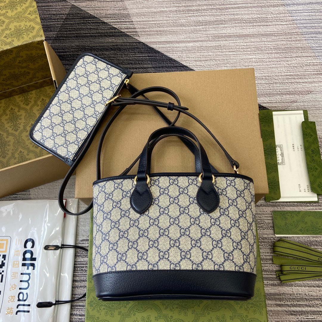 ophidia series 22cm blue handheld shoulder tote bag 811716