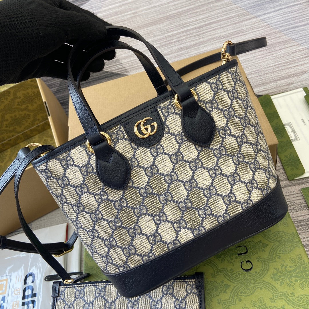 ophidia series 22cm blue handheld shoulder tote bag 811716