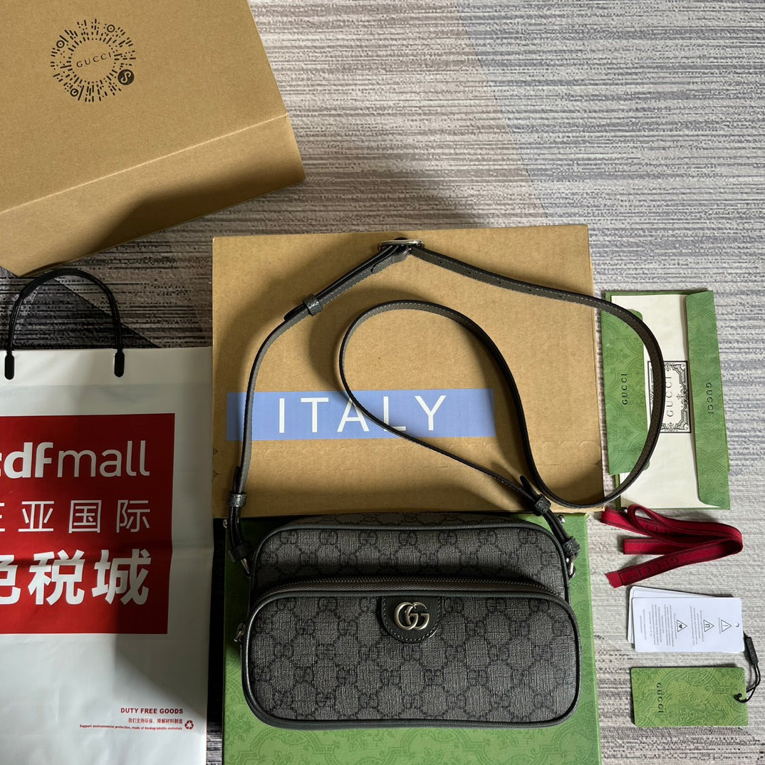 gray 24cm crossbody mini handbag shoulder bag 723312