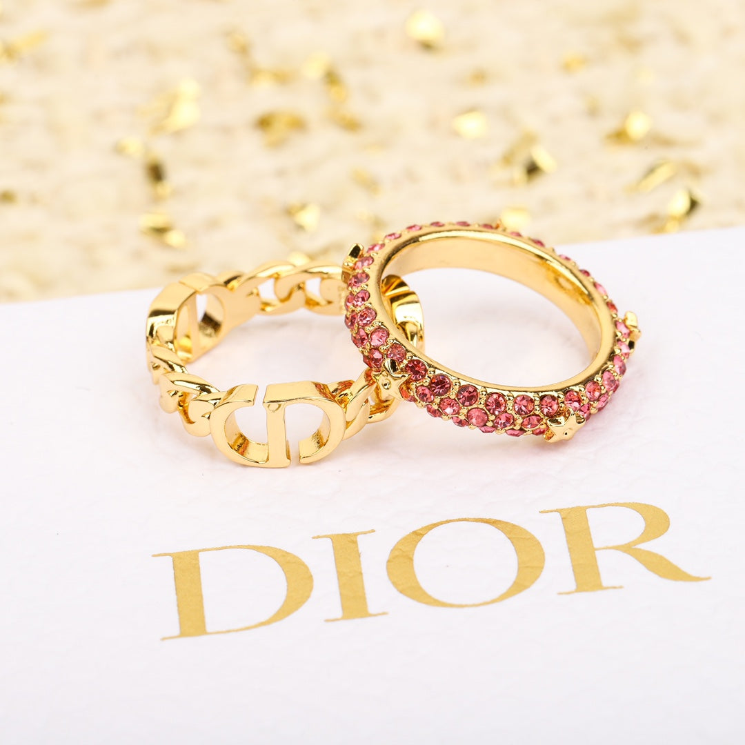 fashionable and versatile gold m size full diamond ring jza57