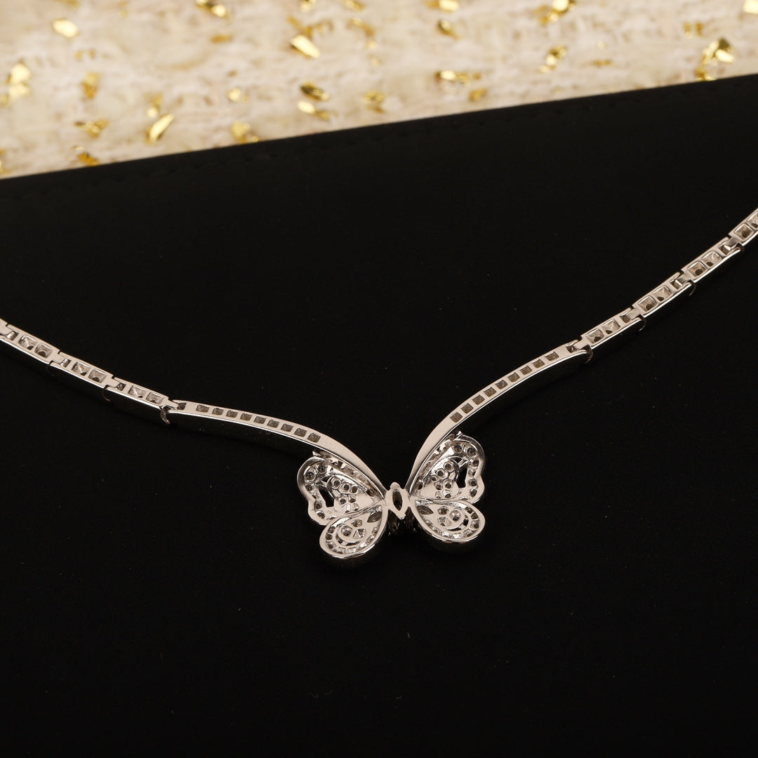 Premium 925 sterling silver butterfly necklace XLA127