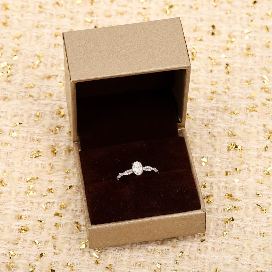 18k sterling silver rich lady series egg shaped ring jza58
