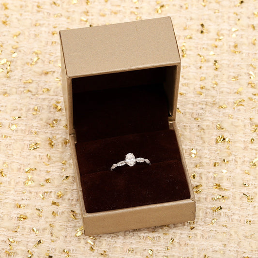 18k sterling silver rich lady series egg shaped ring jza58