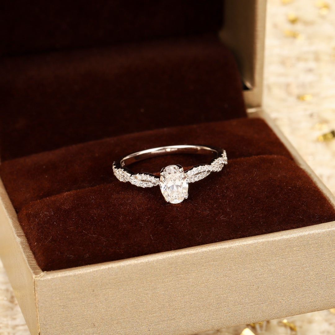 18k sterling silver rich lady series egg shaped ring jza58