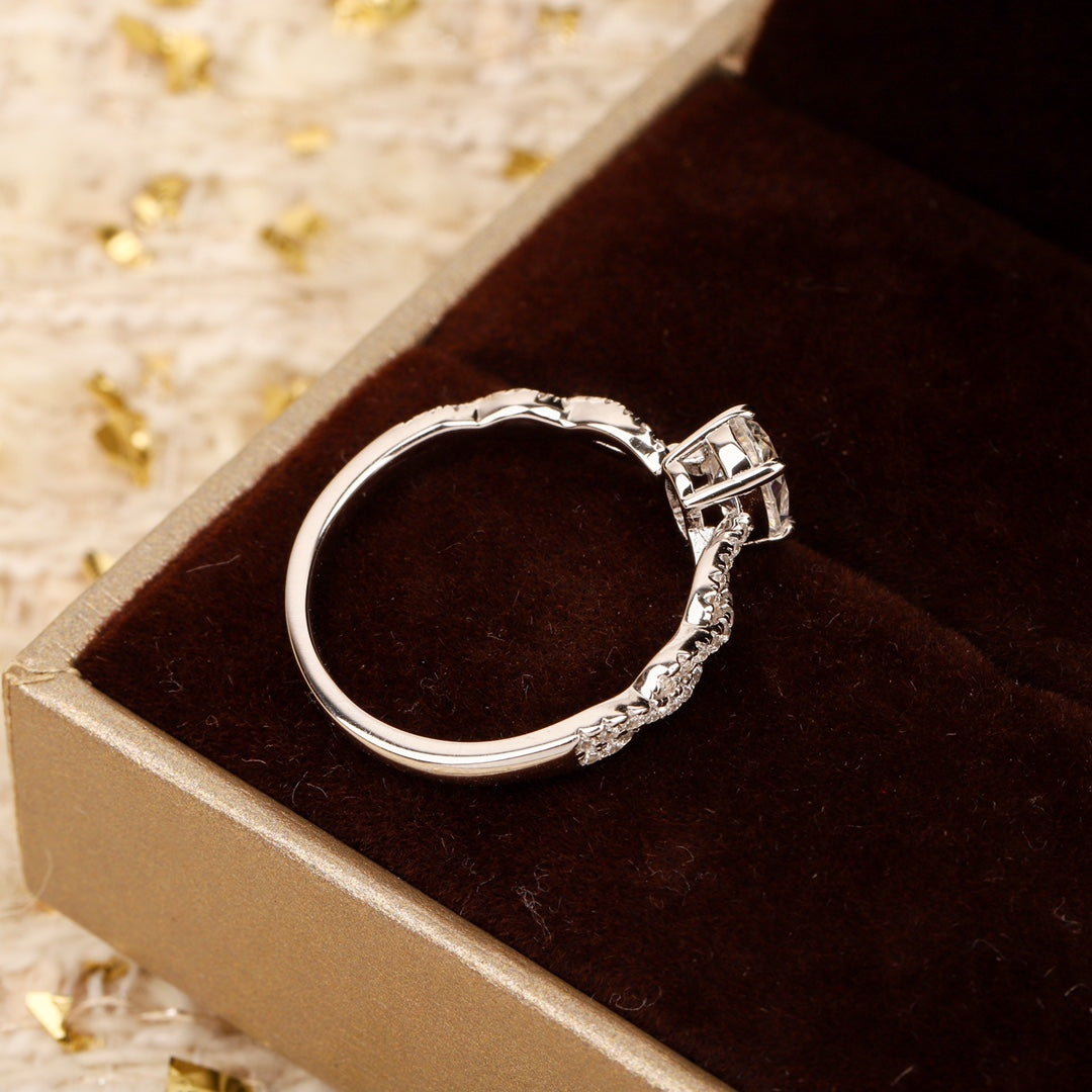 18k sterling silver rich lady series egg shaped ring jza58