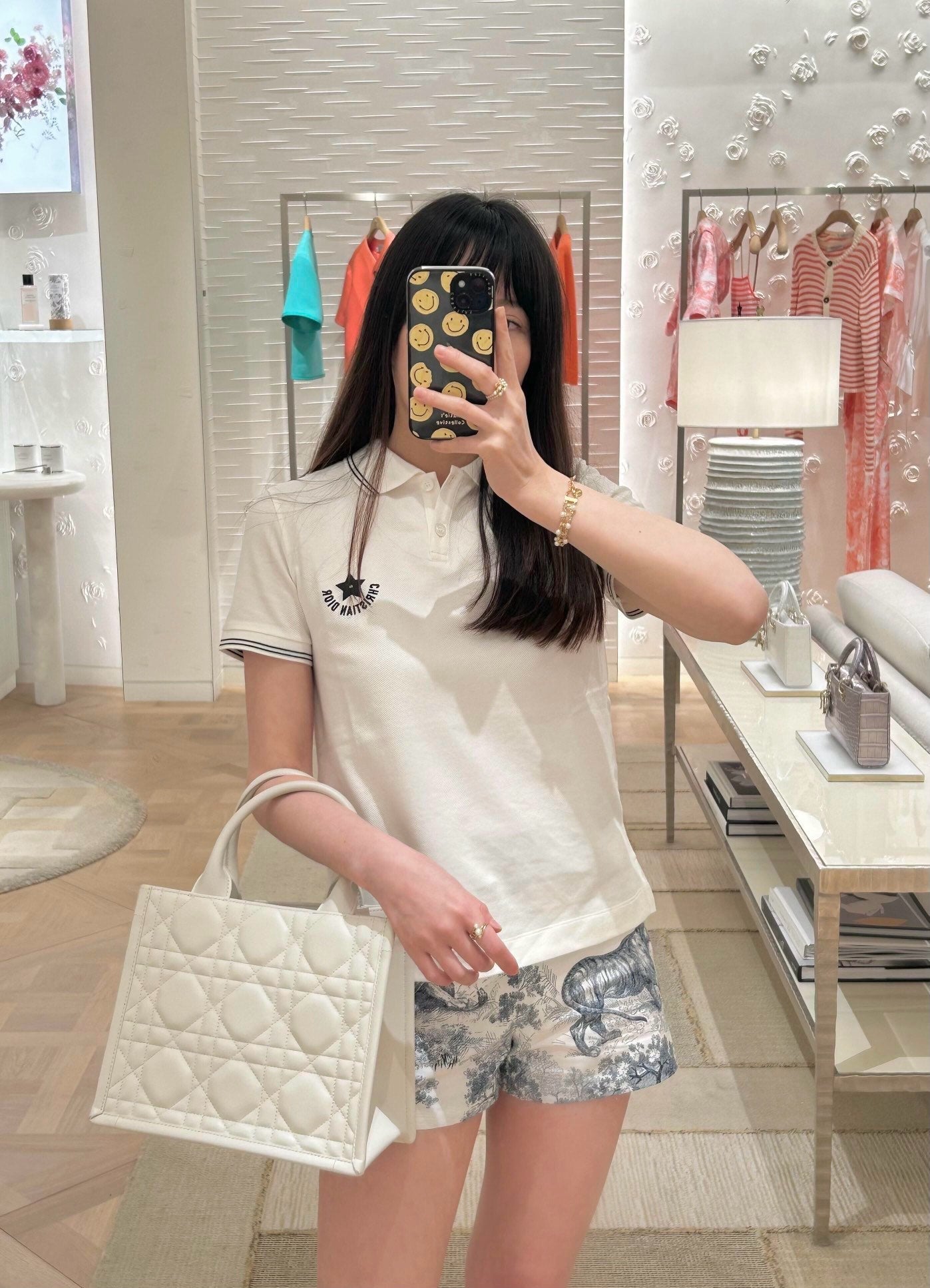 pearl cd hollow gold ring jza59