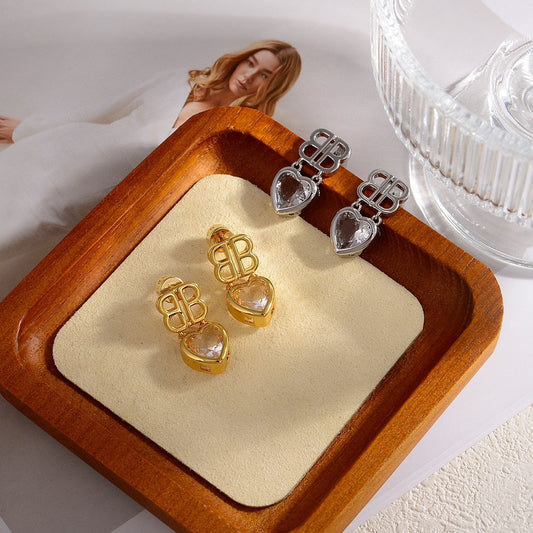 fashion and minimalist yellow gold earrings eha808