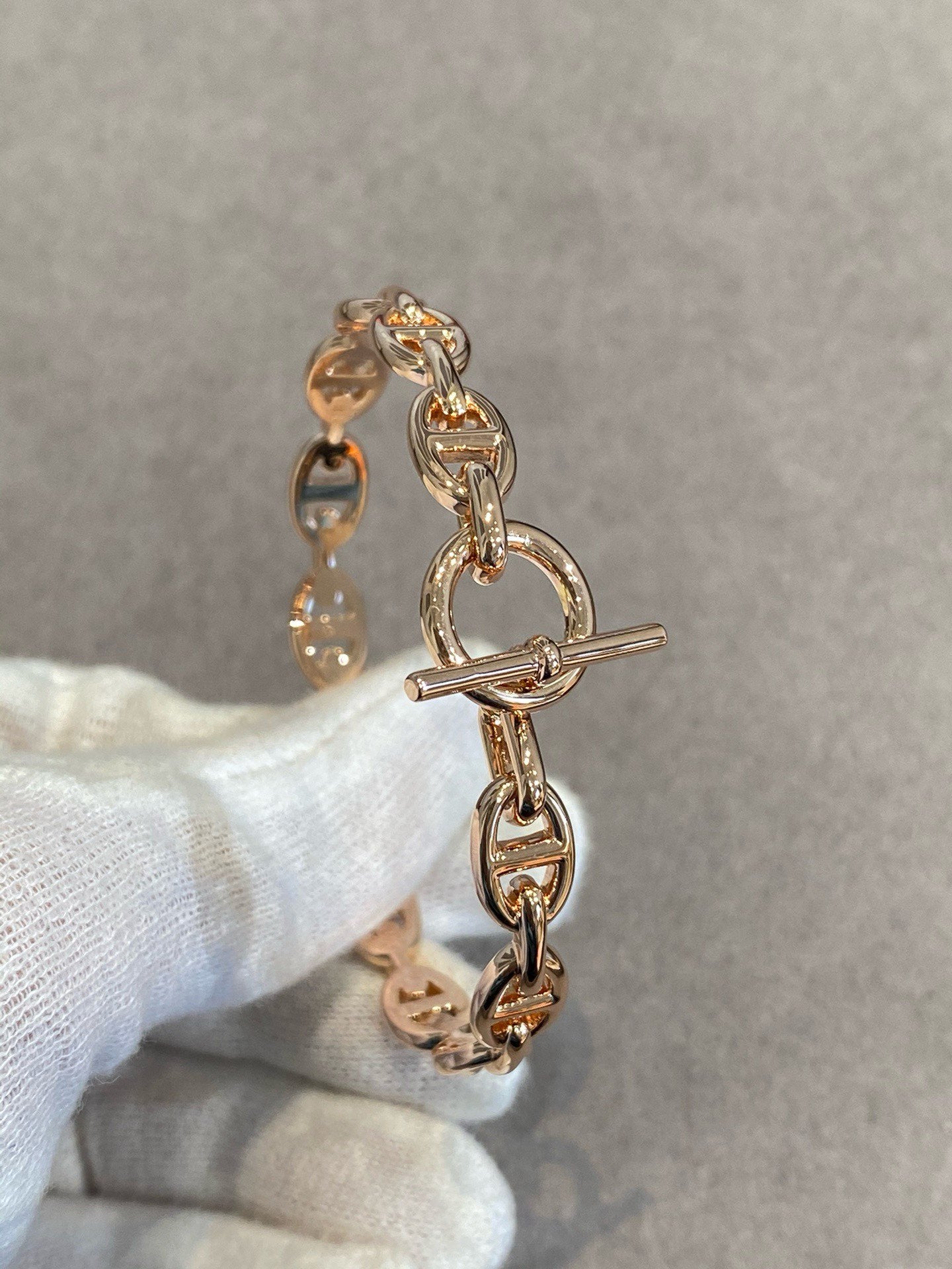 Rose Gold OT Chain Pig Nose Bracelet SLA56