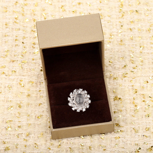 fupo series 925 pure silver new chinese water foam jade flower ring jza62