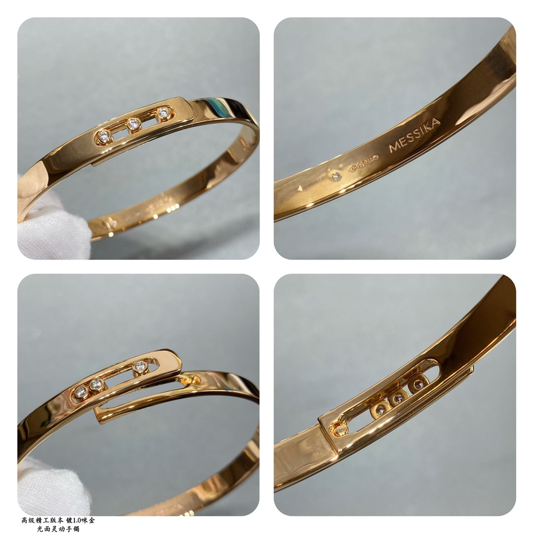 Move Series V Golden Face Dynamic Gold Bracelet SLA64