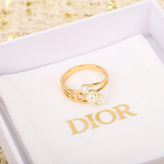 triple elliptical pearl cd gold geometric ring jza61