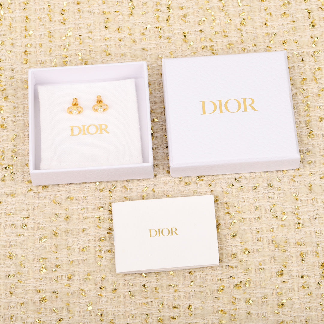 cd mini pearl gold earrings eha202