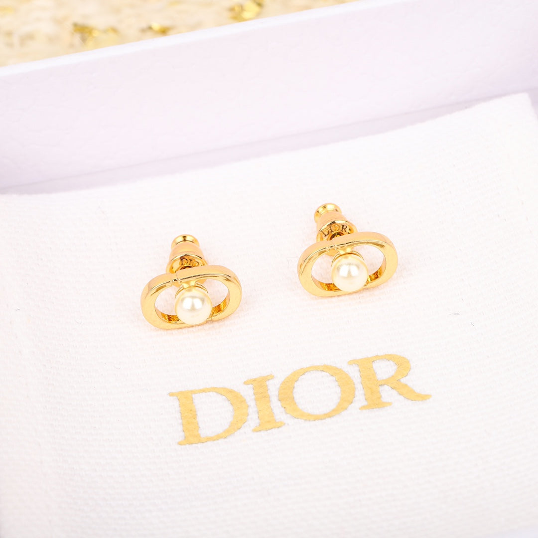 cd mini pearl gold earrings eha202