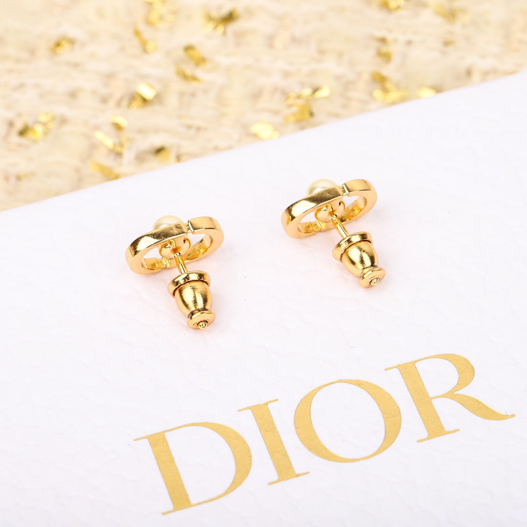 cd mini pearl gold earrings eha202