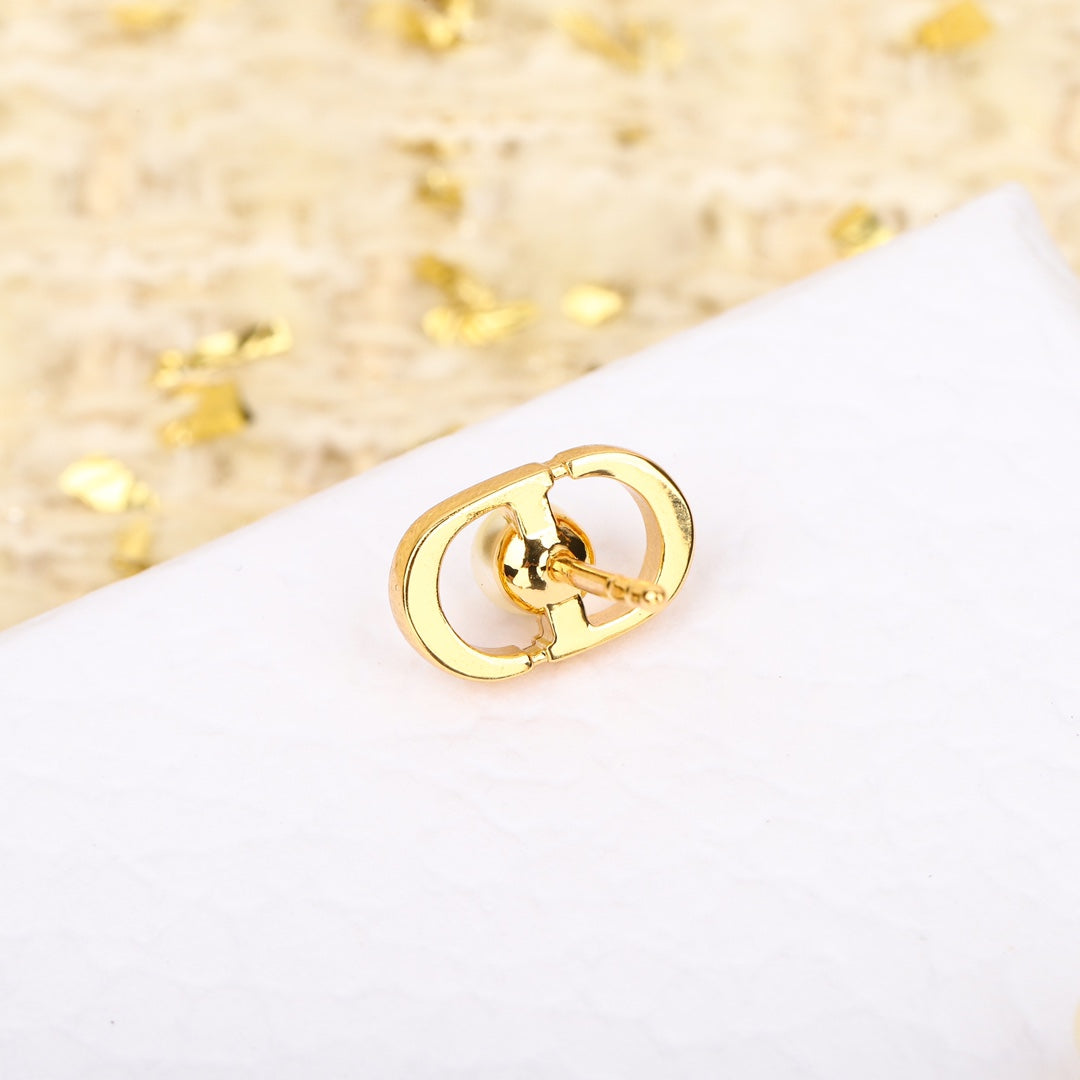 cd mini pearl gold earrings eha202