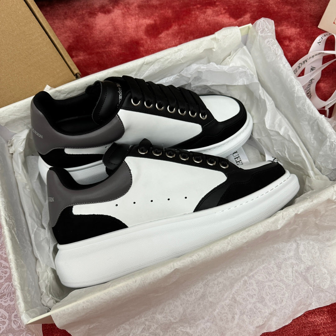 white white shoes womens spliced black and white contrasting leather board shoes sneakers xzh214