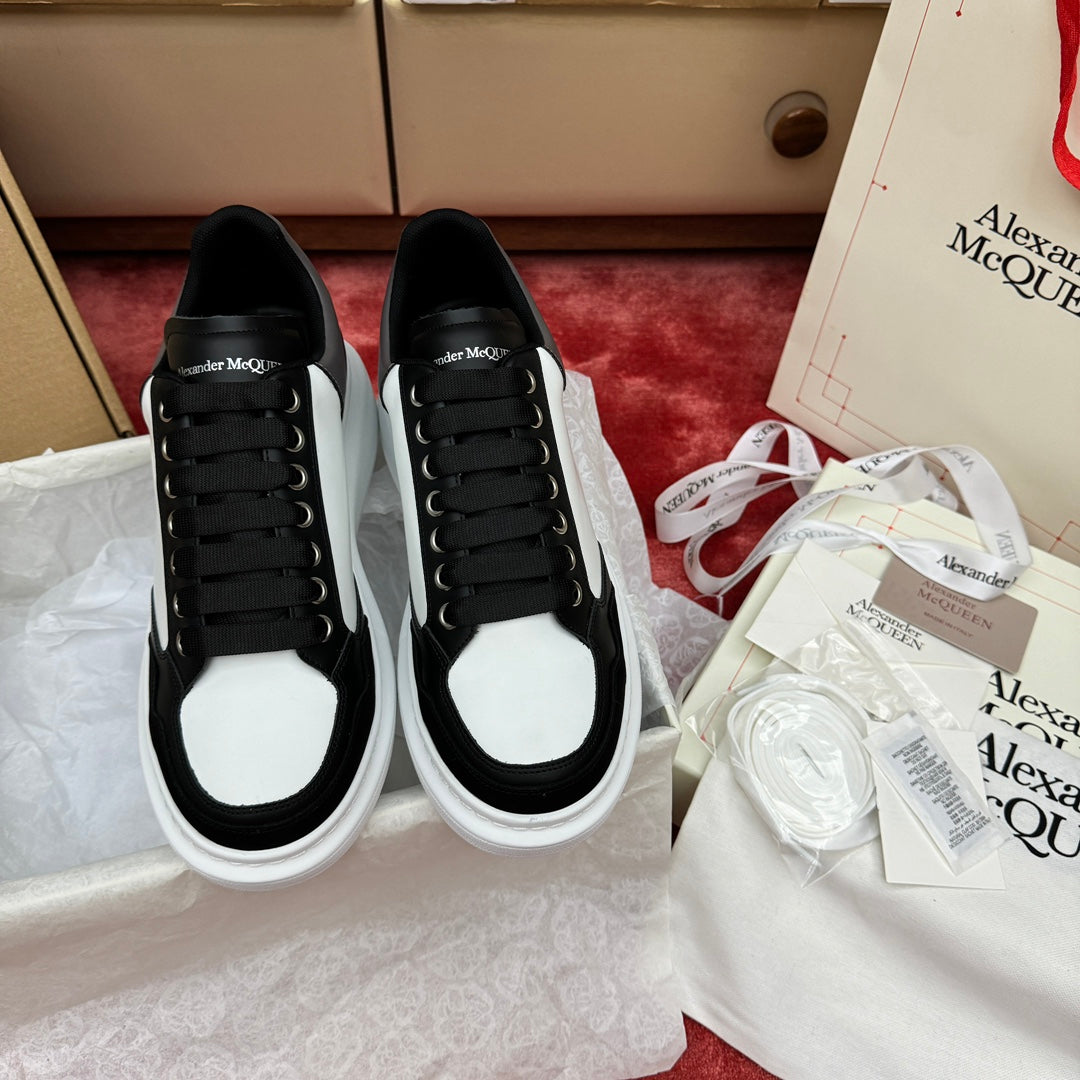 white white shoes womens spliced black and white contrasting leather board shoes sneakers xzh214