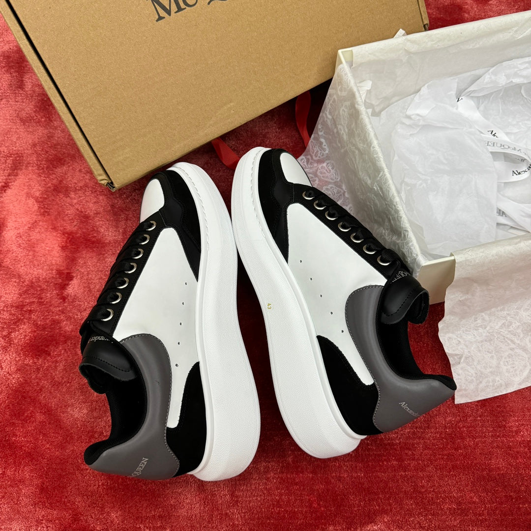 white white shoes womens spliced black and white contrasting leather board shoes sneakers xzh214