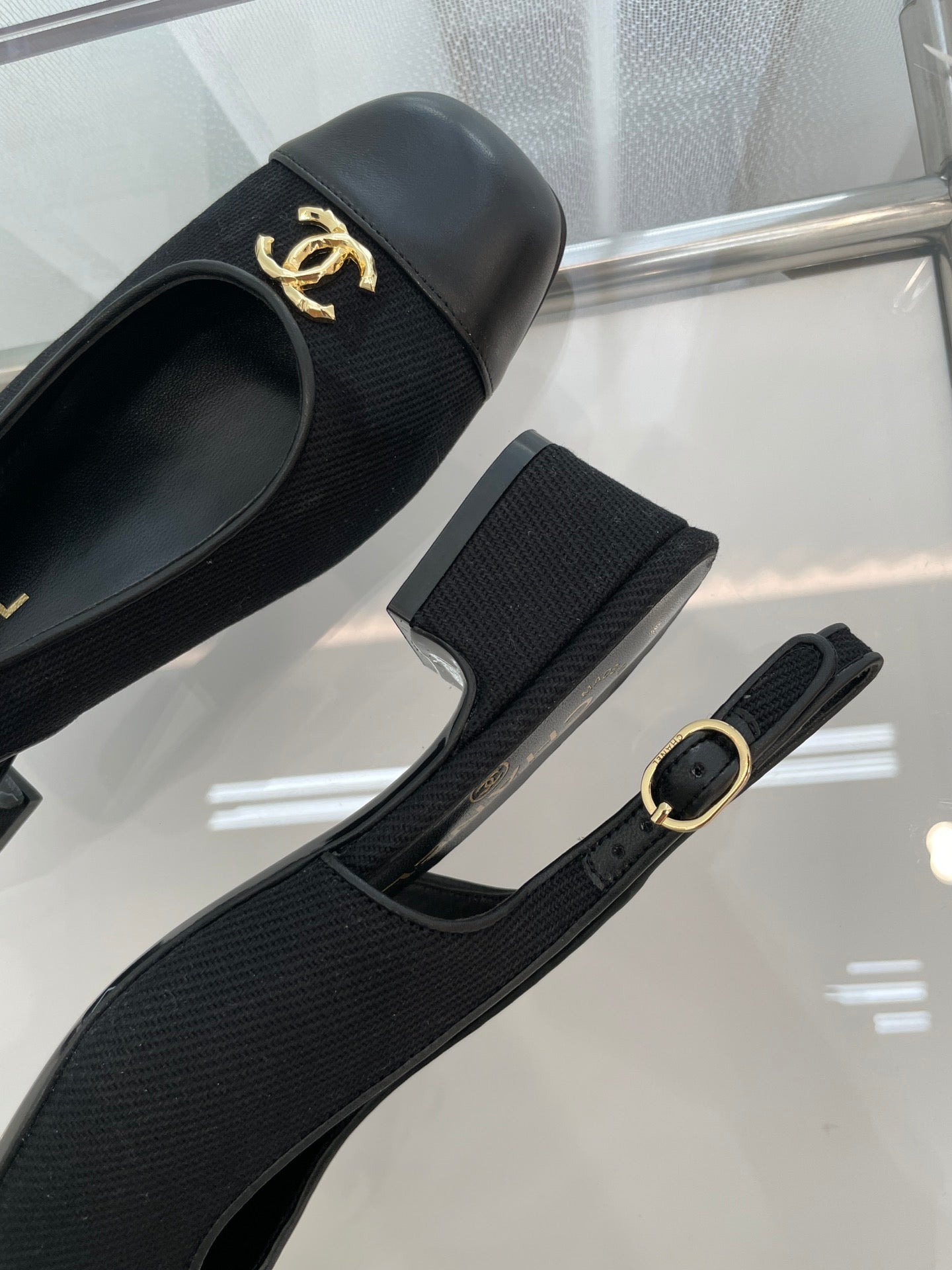 letter round headed sheepskin 3 5cm high heeled platform black sandals xzh221