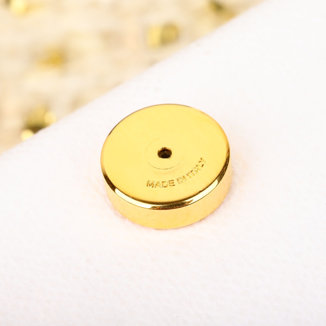 red and white striped ball letter circular earrings eha204