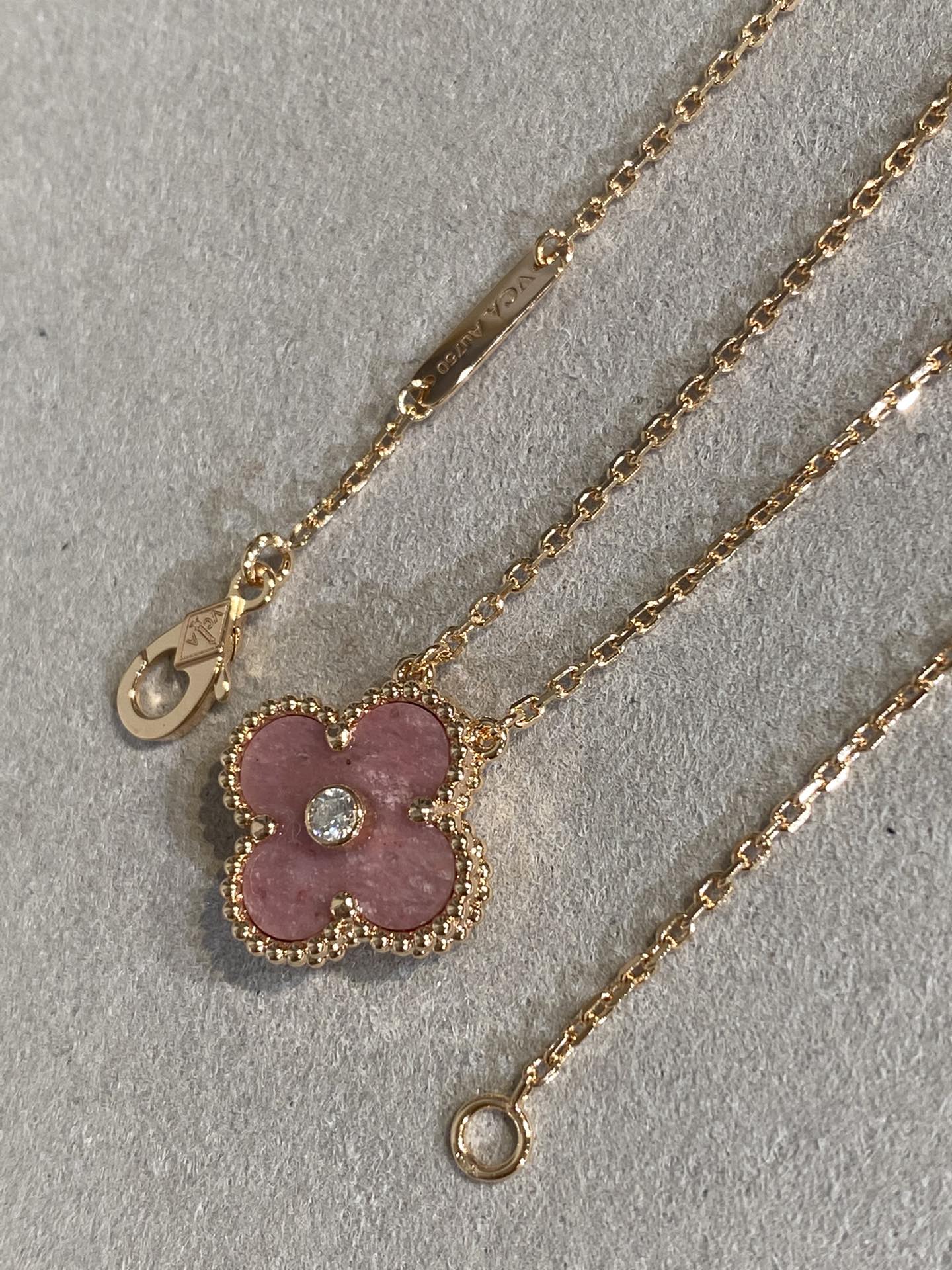 Rose Stone Rose Gold Necklace XLA448