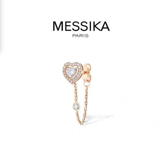 golden heart shaped earrings eha331