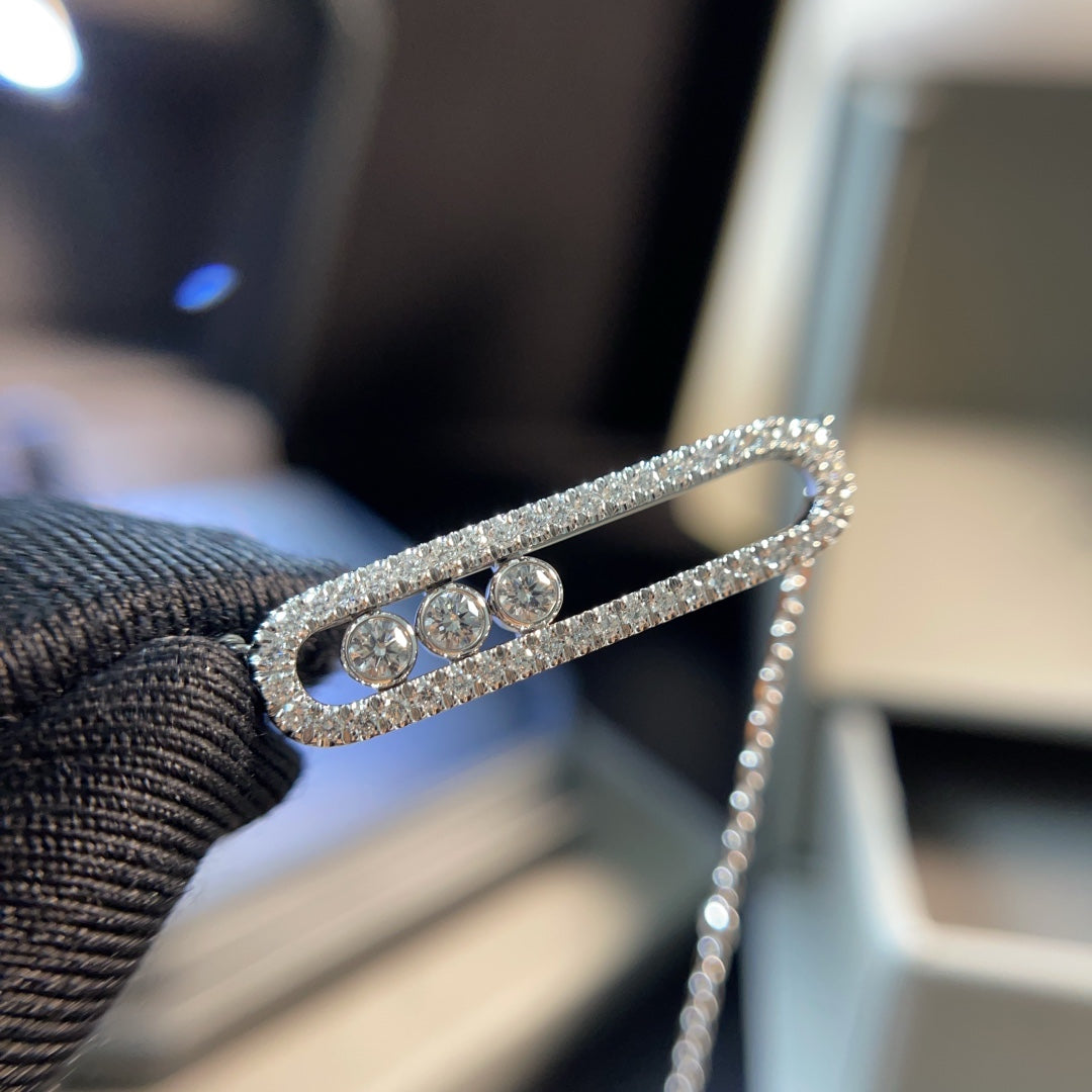 MESSIKA Move Classqiue Three Sliding Diamond Necklace XLC138