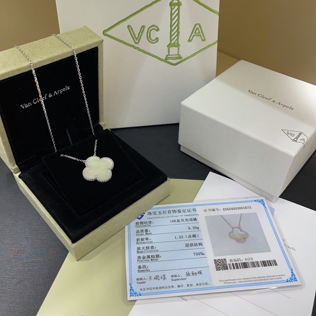 VCA Fashion White Beimu Platinum Necklace XLC139