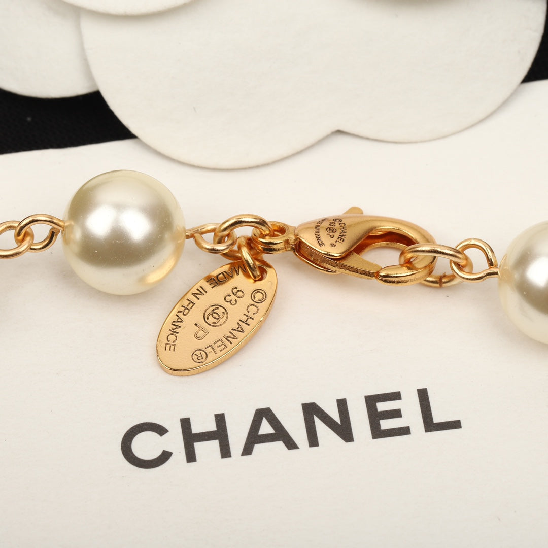 CHA Gold Coin Pearl Long Chain XLA222