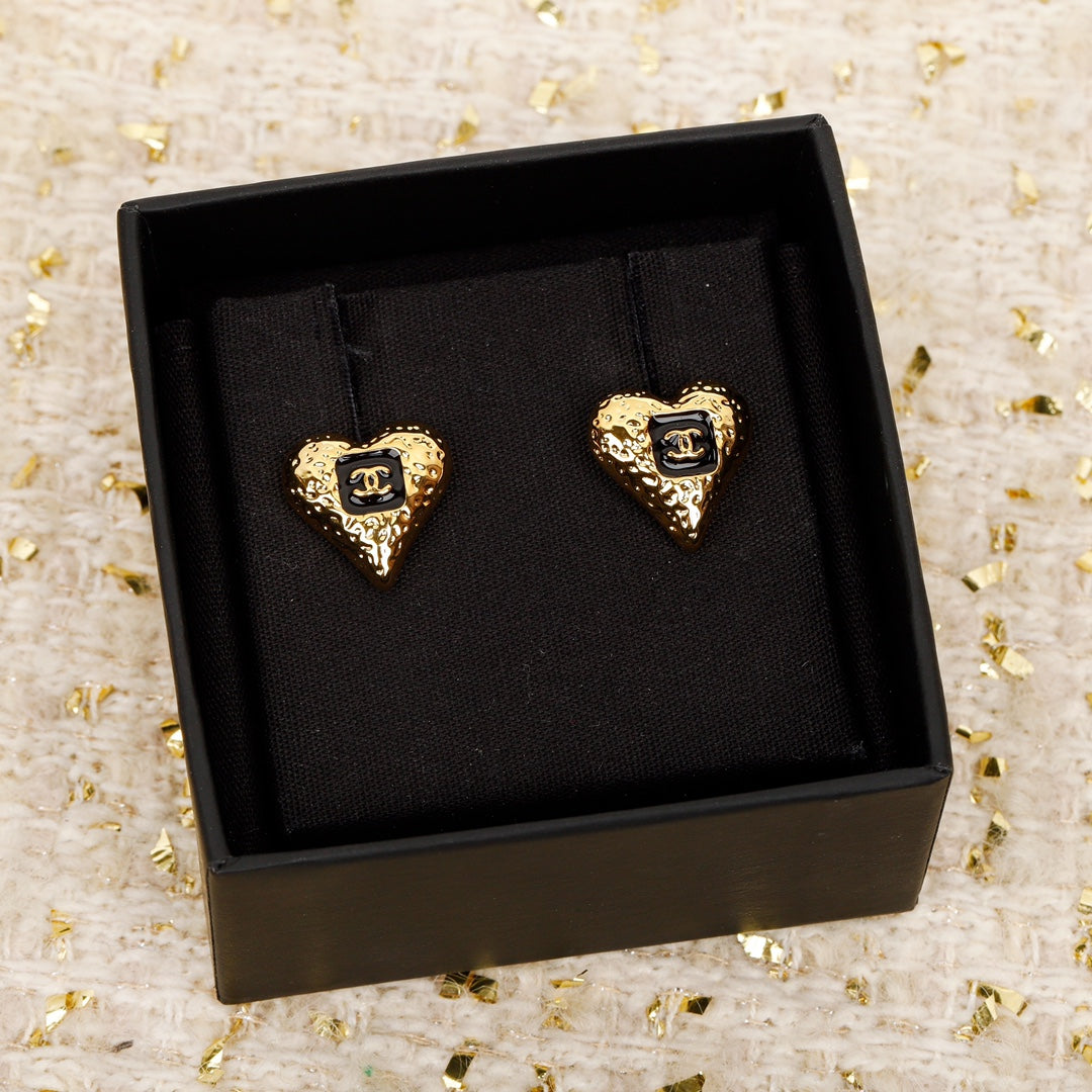 23K Love Double C Gold Earrings EHA241