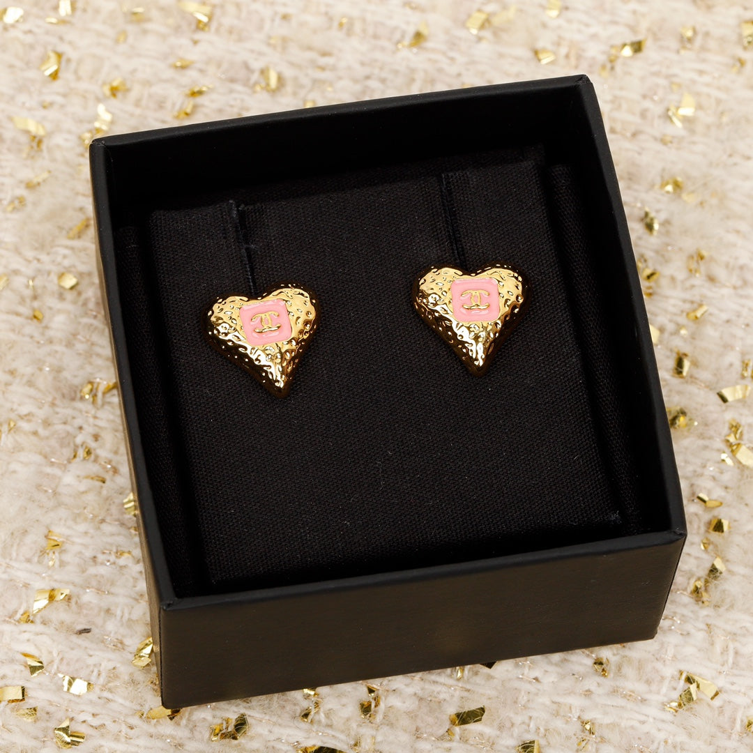 23K Love Double C Gold Earrings EHA241